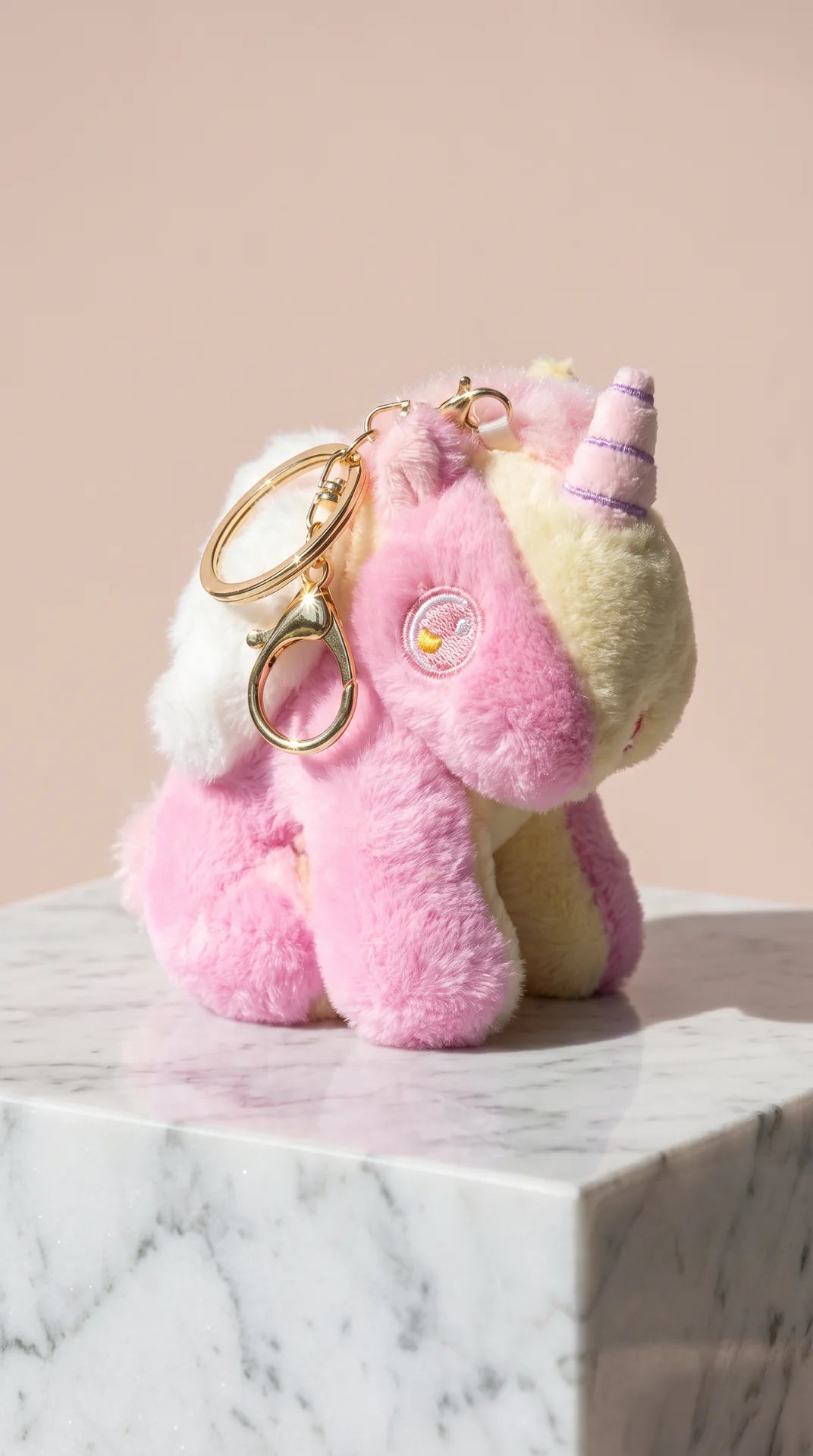 Plush Unicorn Rainbow Key Ring & Bag Charm