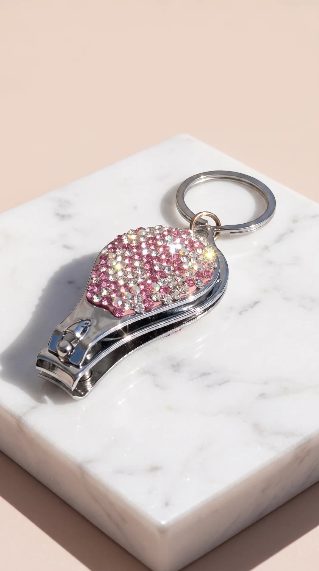 Crystal Keyring Nail Clipper & Bottle Opener