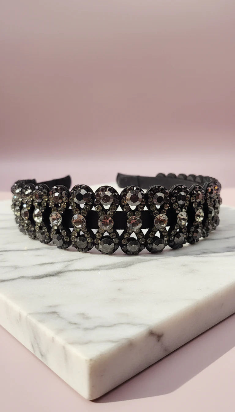 Women’s Crystal Bow Statement Headband & Hair Band