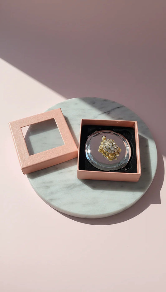 Turtle Compact Mirror With Gift Box