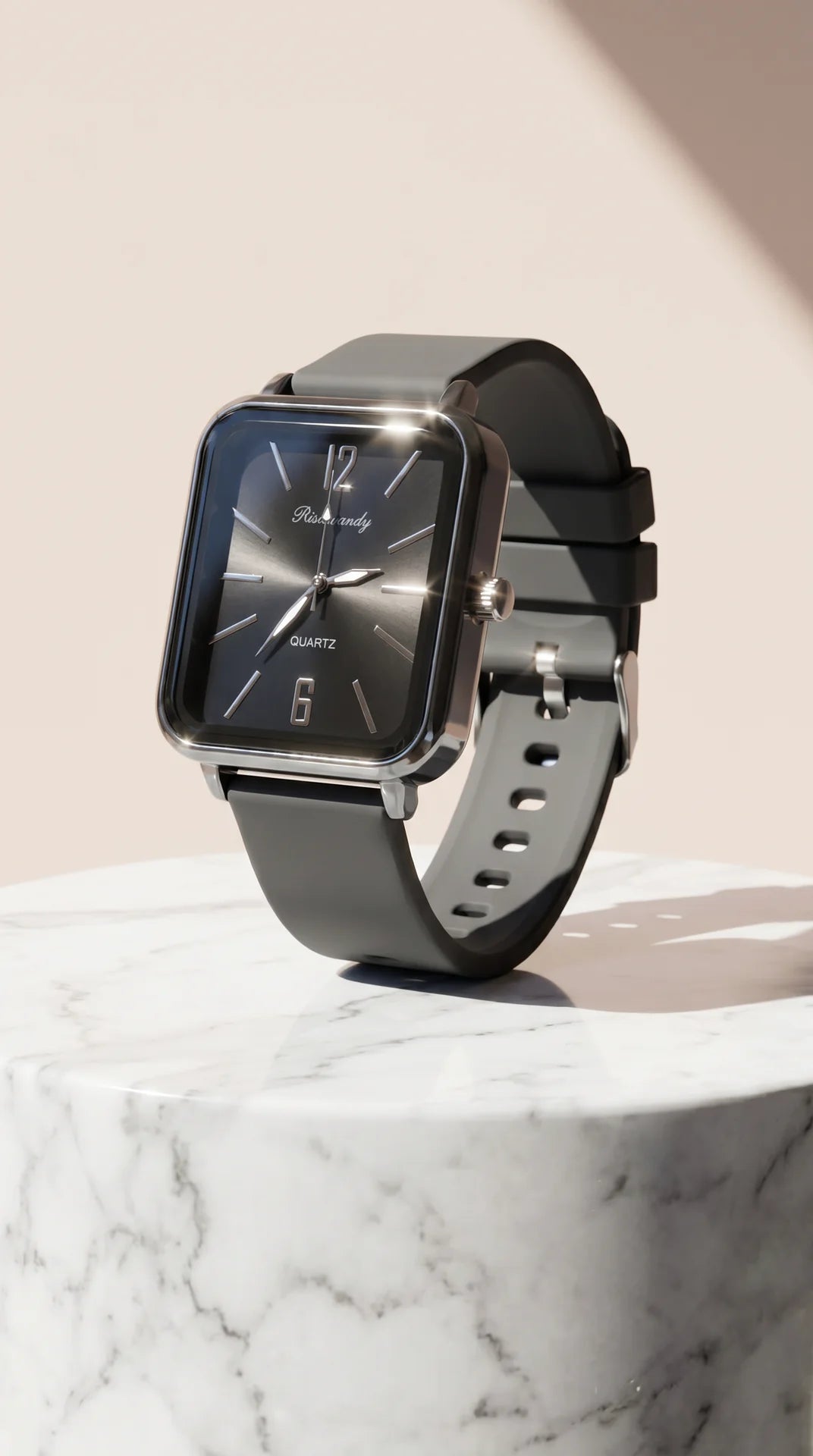 Unisex Silicone Square Face Quartz Watch