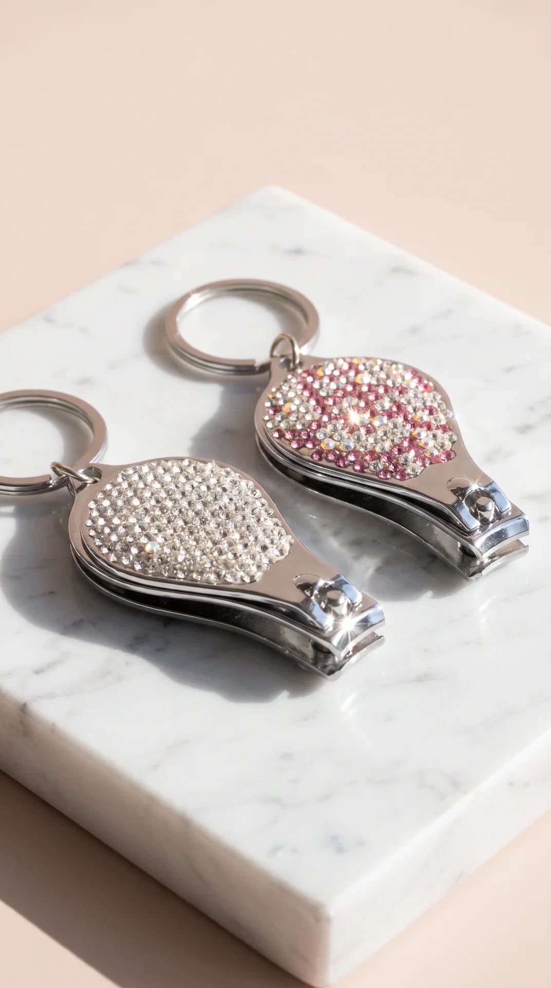 Crystal Keyring Nail Clipper & Bottle Opener