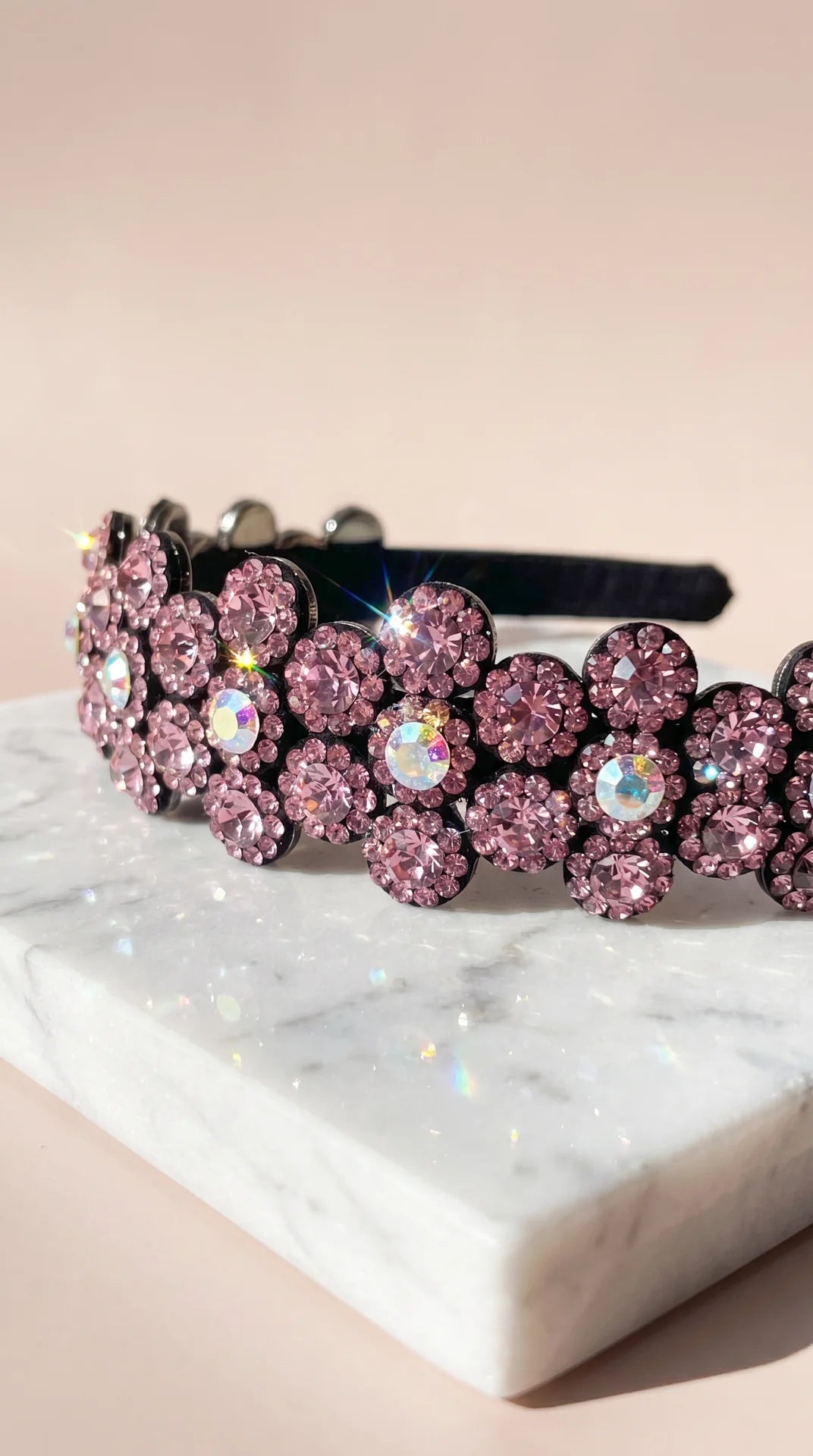 Women’s Flower Crystal Statement Headband & Hair Band