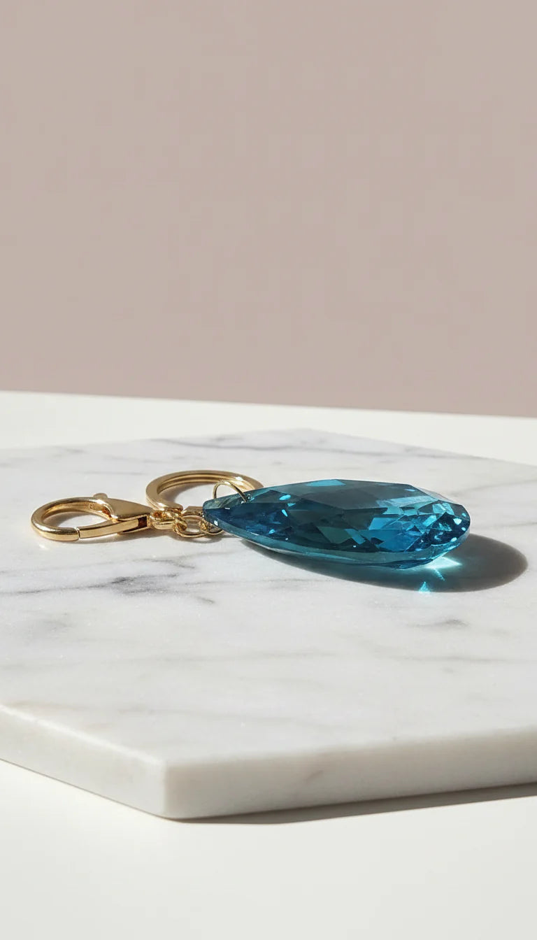 Faceted Crystal Keyring & Bag Charm
