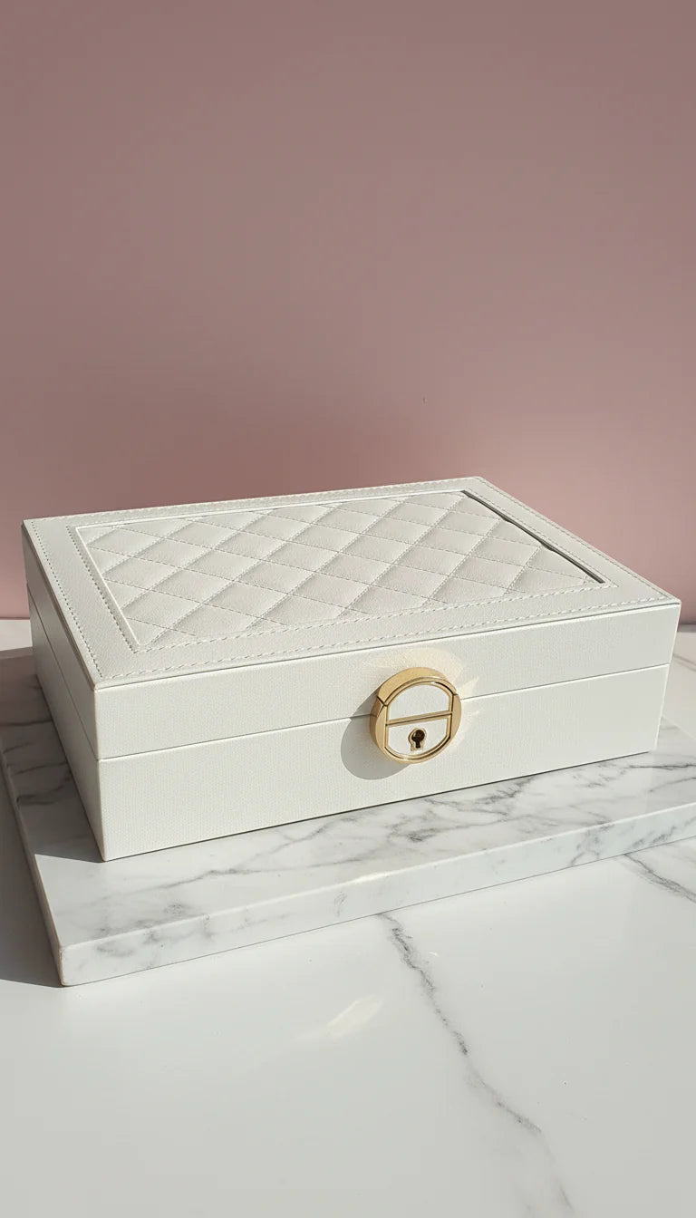 Luxury Jewellery Storage Box with Lock Jewellery Organiser