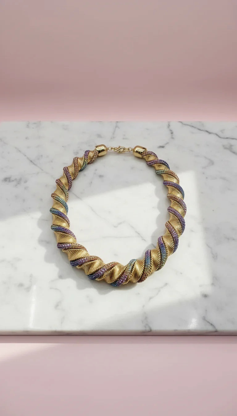 Elixir Collection Spiral Crystal Necklace