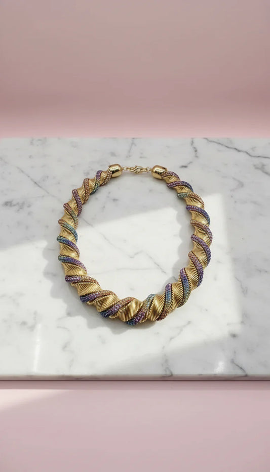 Elixir Collection Spiral Crystal Necklace
