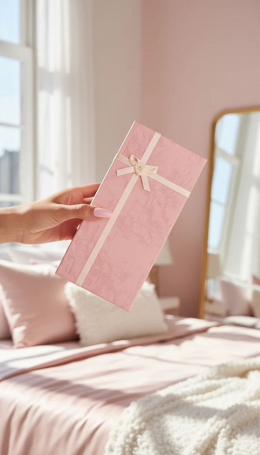 Pack Of 6 Oblong Foam Cushion Bow Jewellery Gift Box Packaging