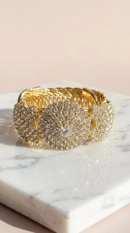 Freesize Crystal Wrap Around Bracelet Cuff