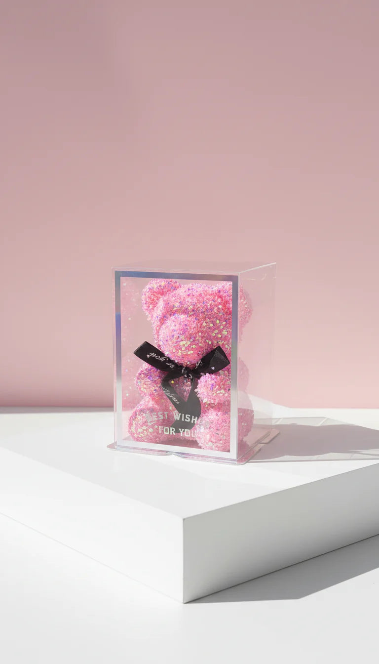 Crystal Glitter Teddy Bear Figurine With Gift Box