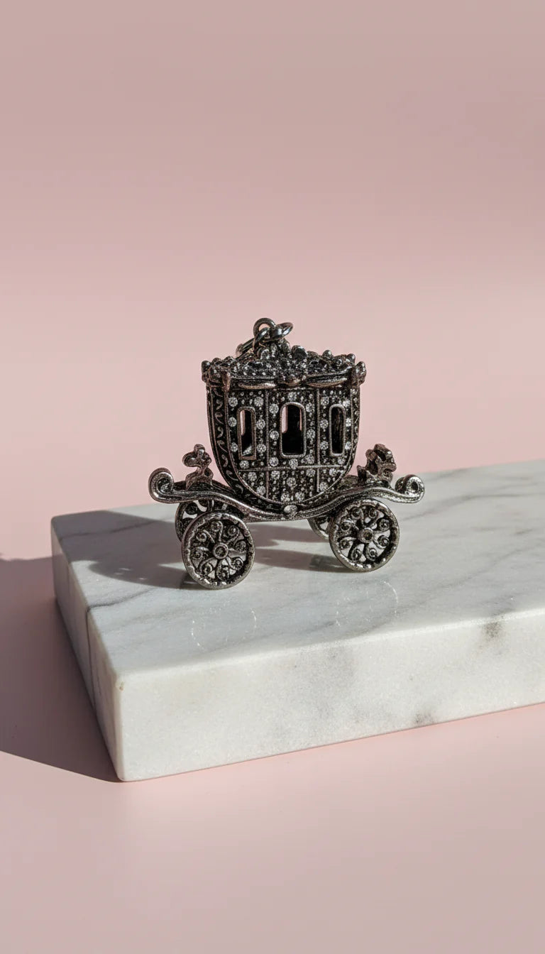 Princess Carriage Crystal Key Ring & Bag Charm