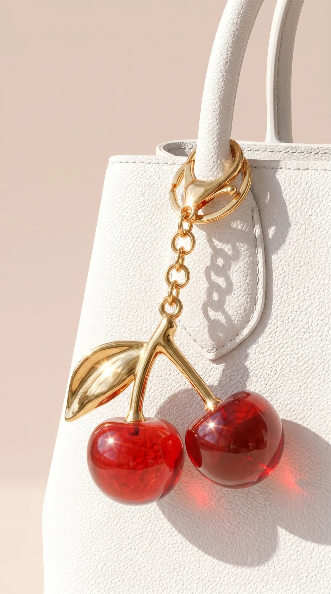 Cherry Crystal Key Ring & Bag Charm
