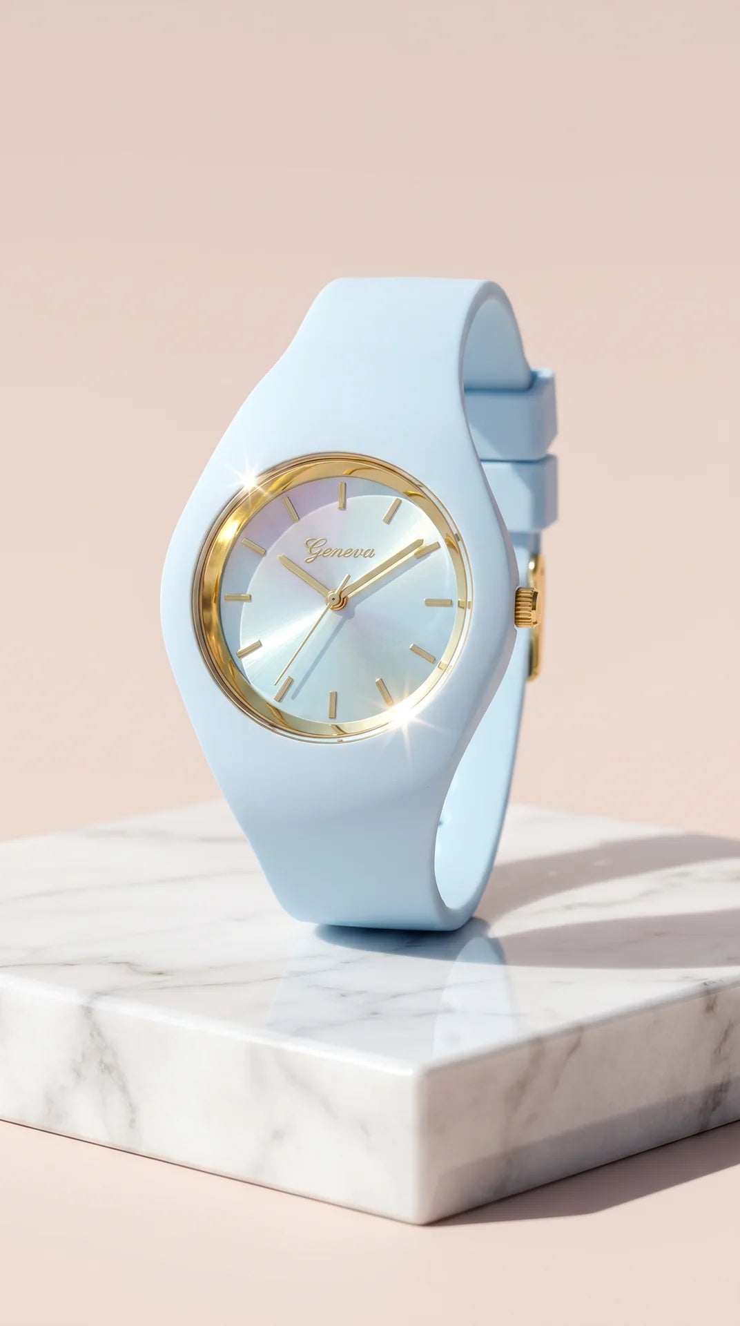 Gradient Face Silicone Geneva Watch