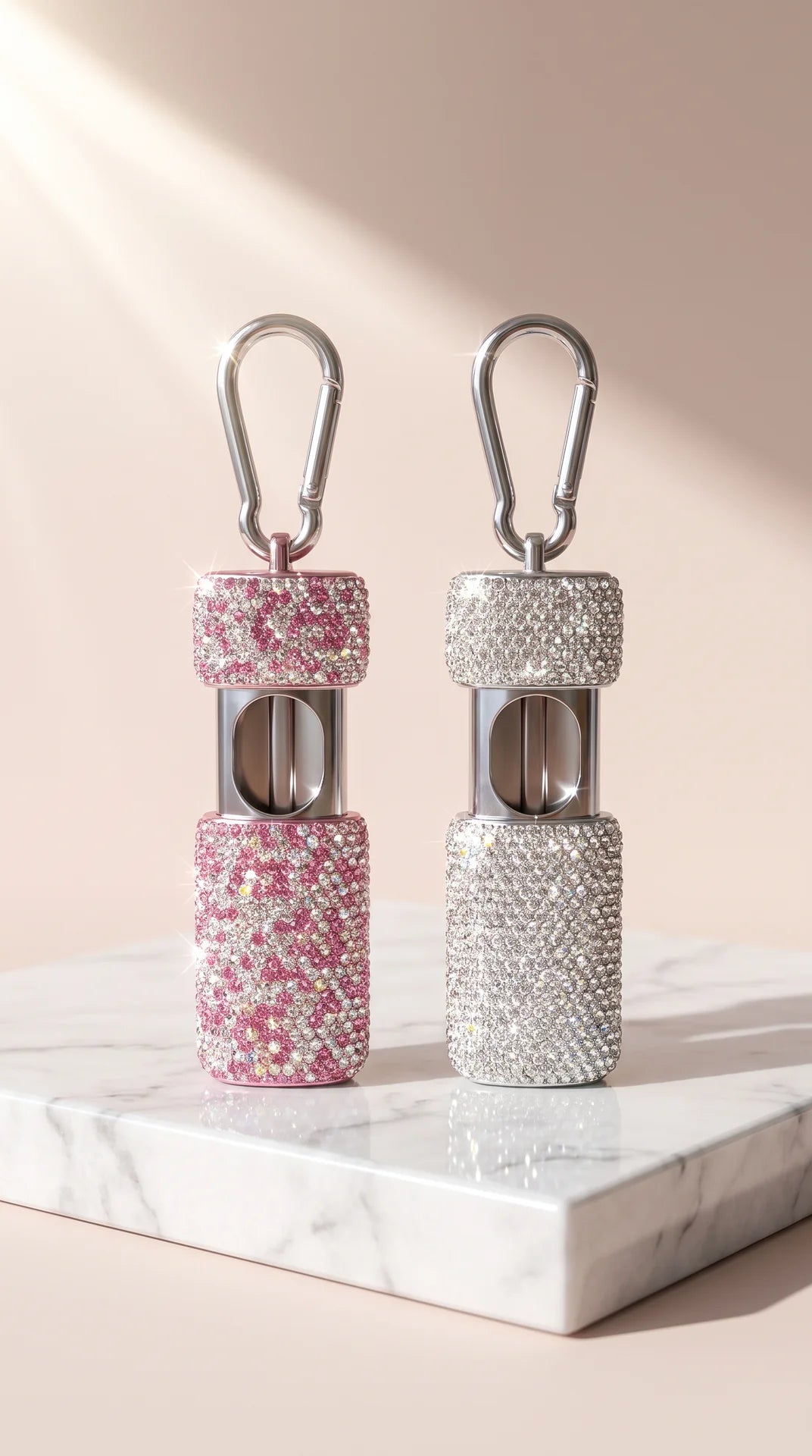 Portable Crystal Keyring Ashtray & Trinket Box