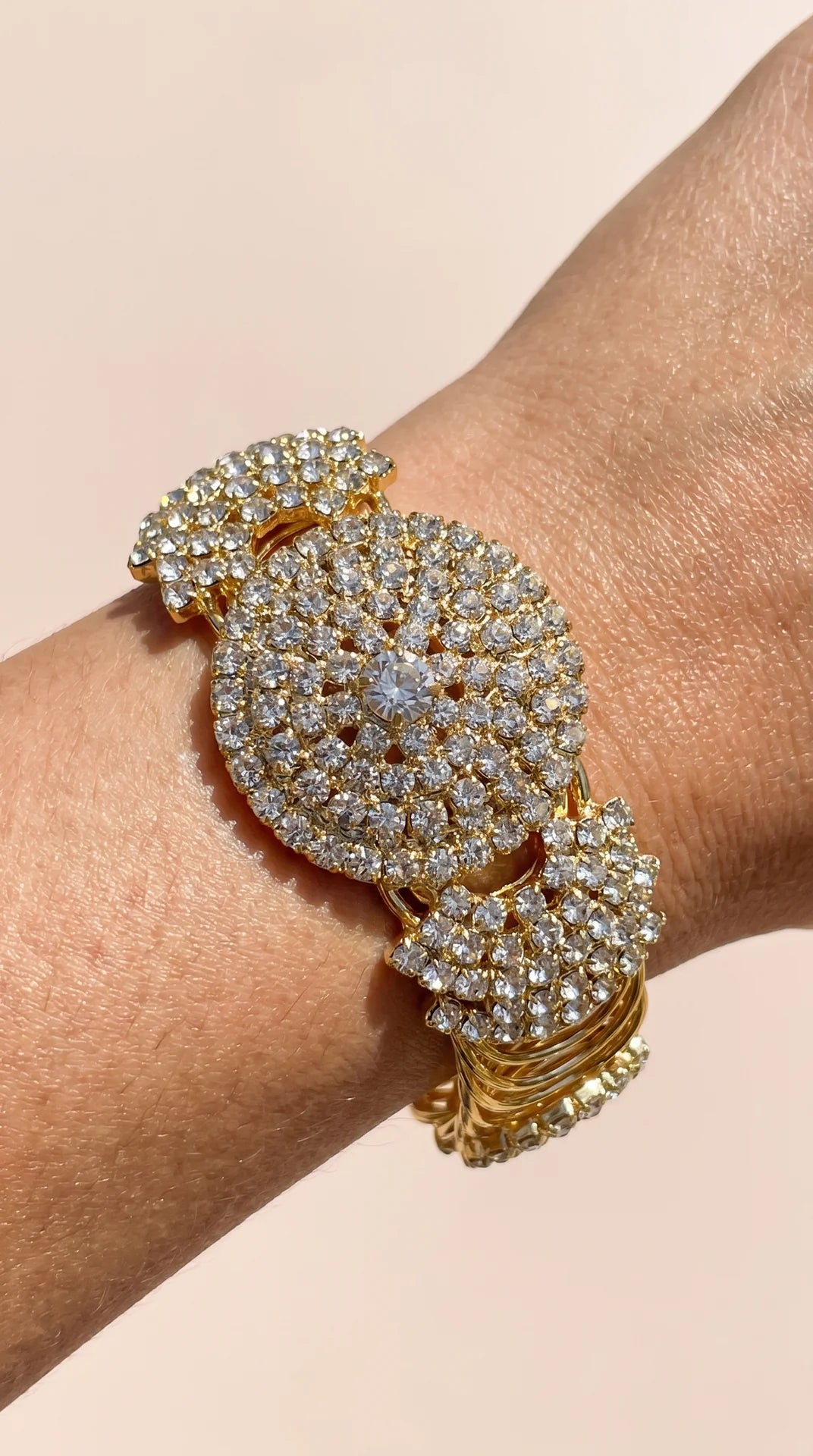 Freesize Crystal Wrap Around Bracelet Cuff