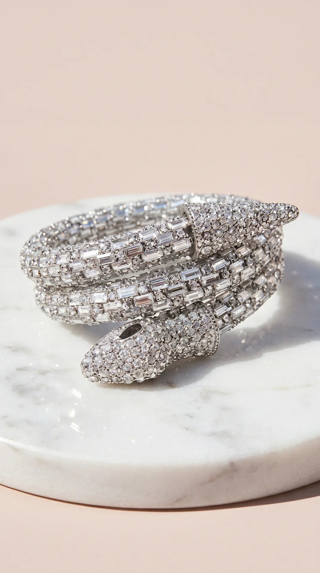 Elixir Collection Serpent Wrap Around Crystal Cuff