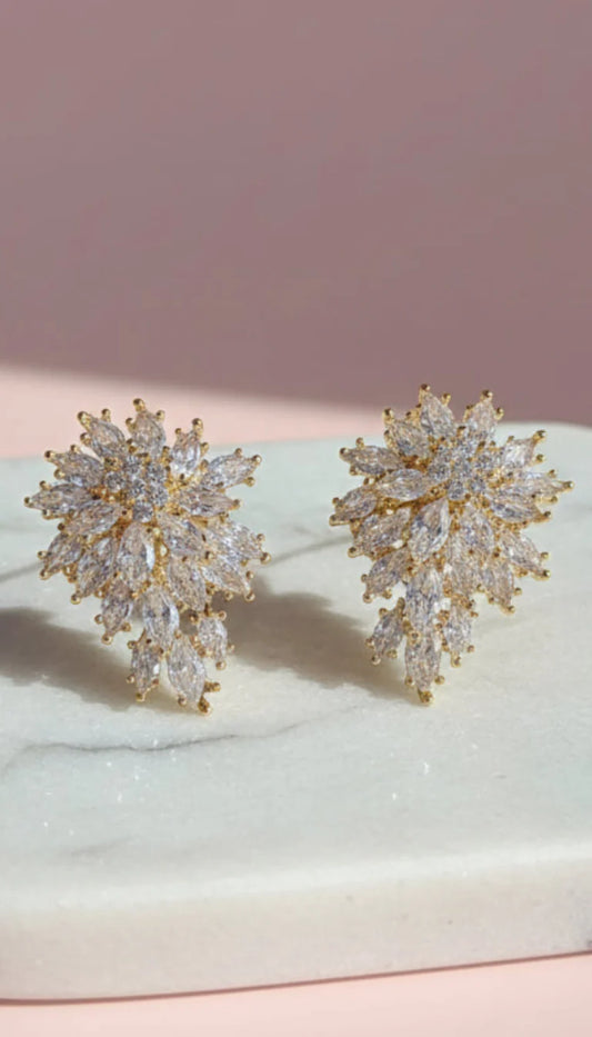 Clustered Crystal Drop & Dangle Earrings