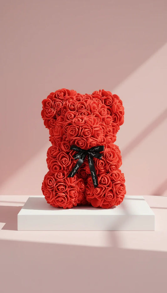 Silk Artificial Flower Teddy Roses With Luxury Gift Box