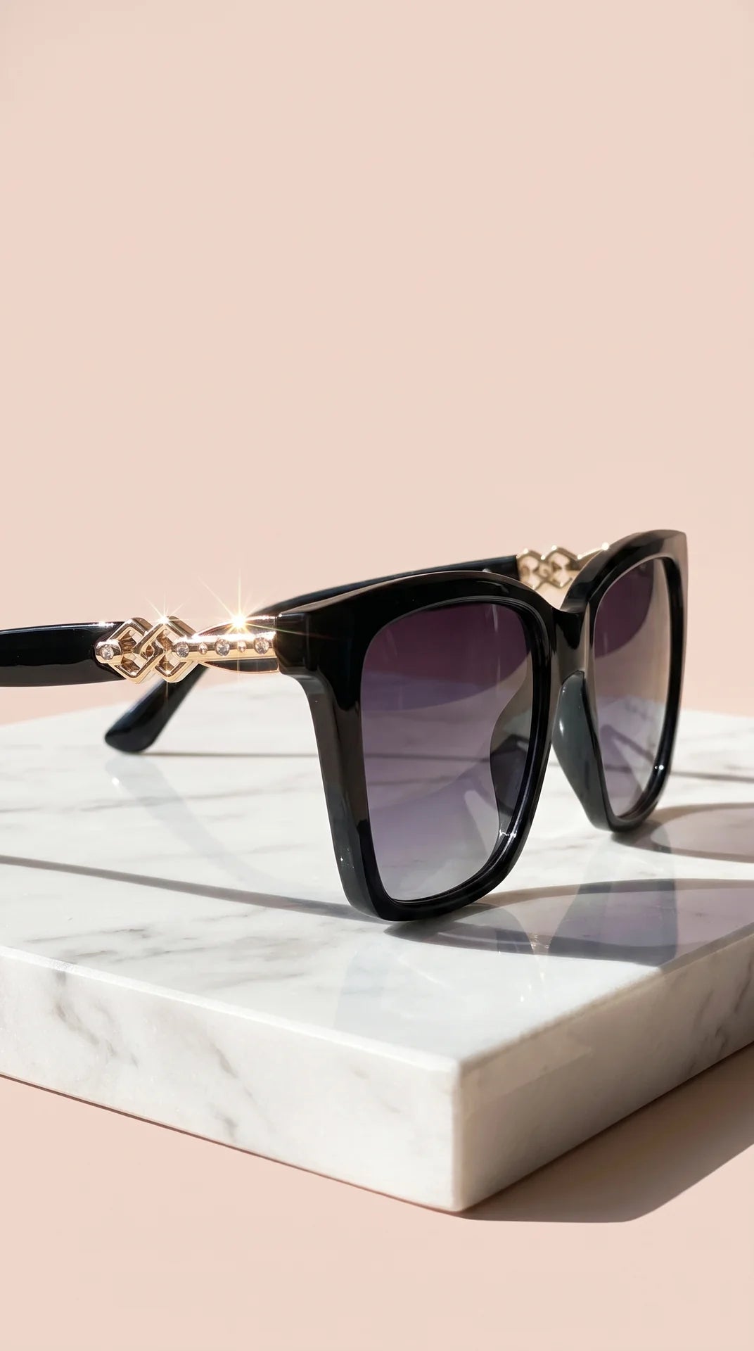Box Of 20 Black Frame Crystal Sunglasses