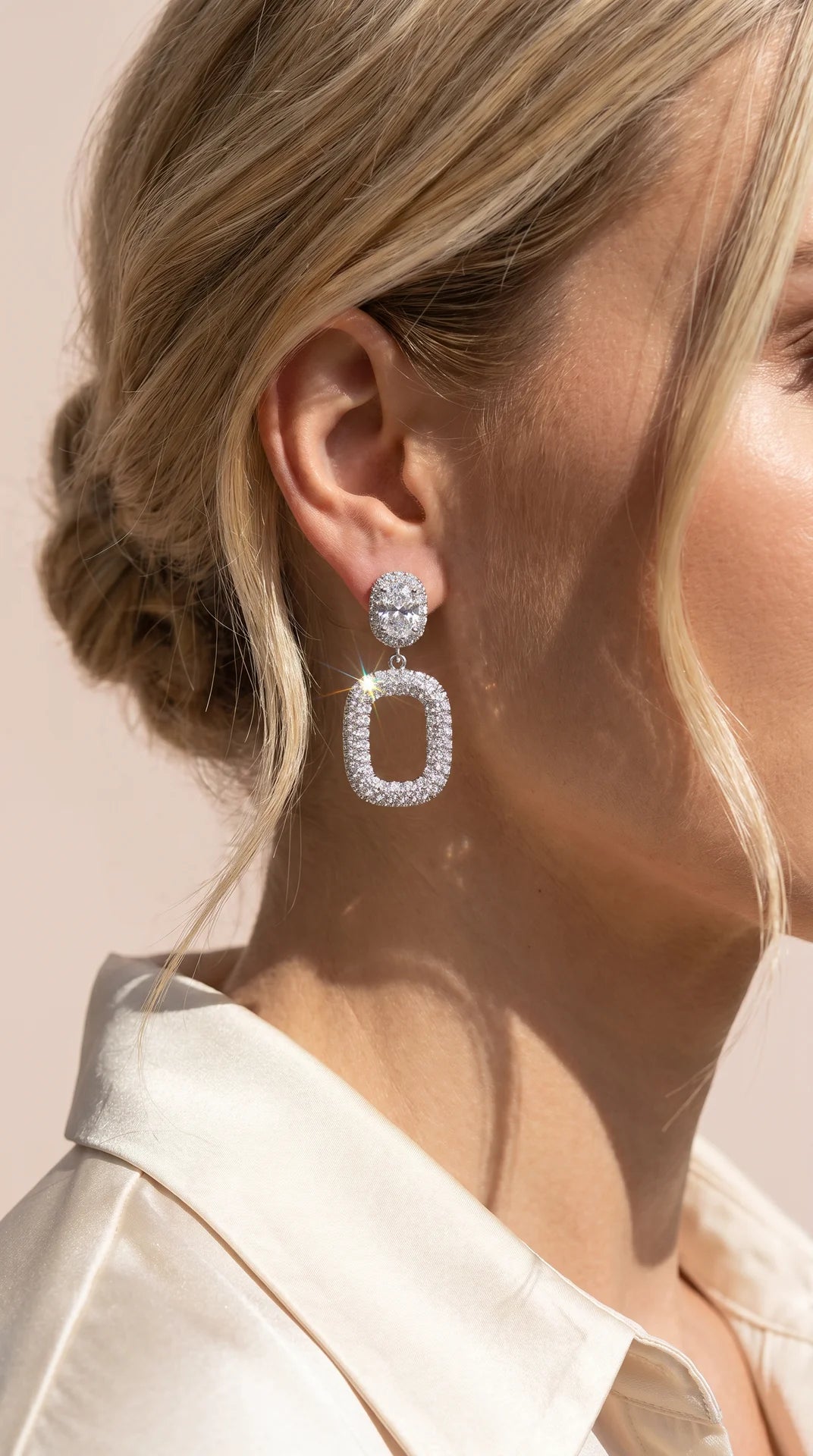 Hollow Drop & Dangle Crystal Earrings