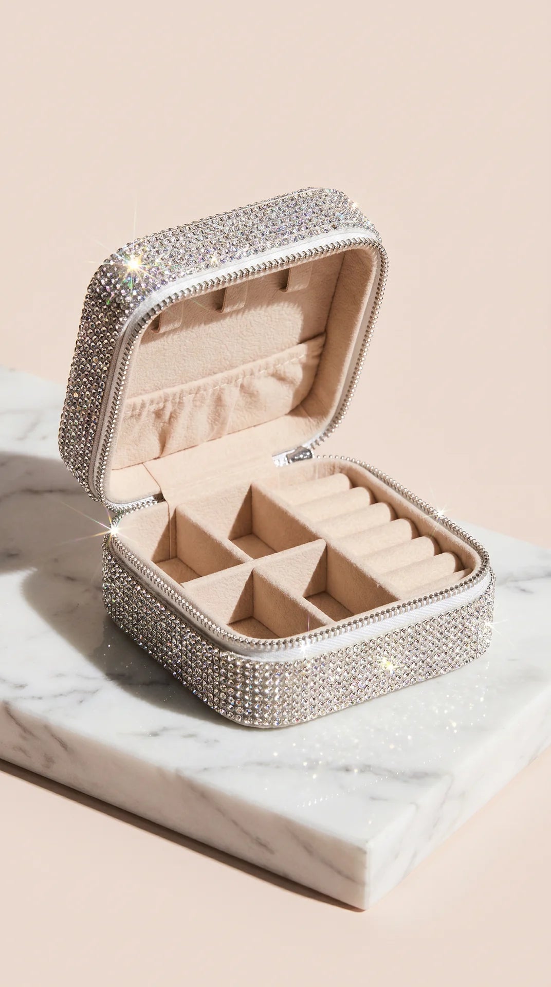 Portable Travel Crystal Jewellery Box