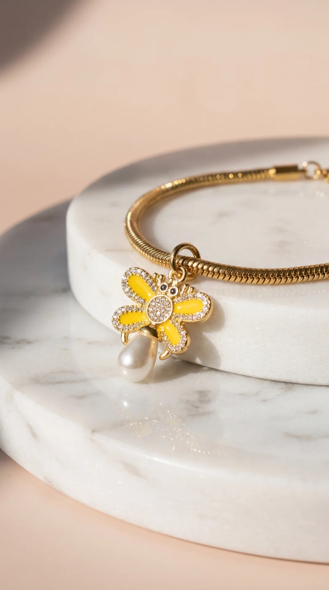 Butterfly Gold Plated Charm Bracelet