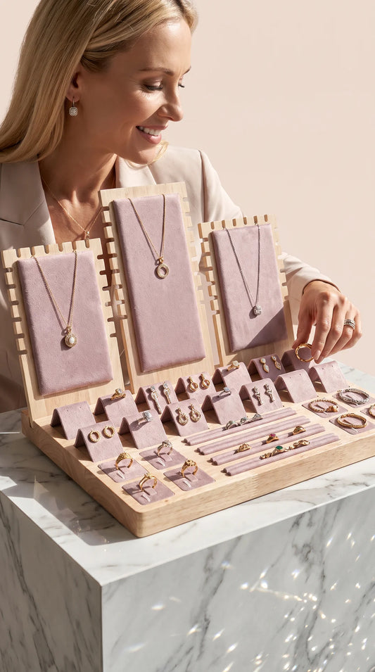 Luxury Velvet Jewellery Retail Display Stand