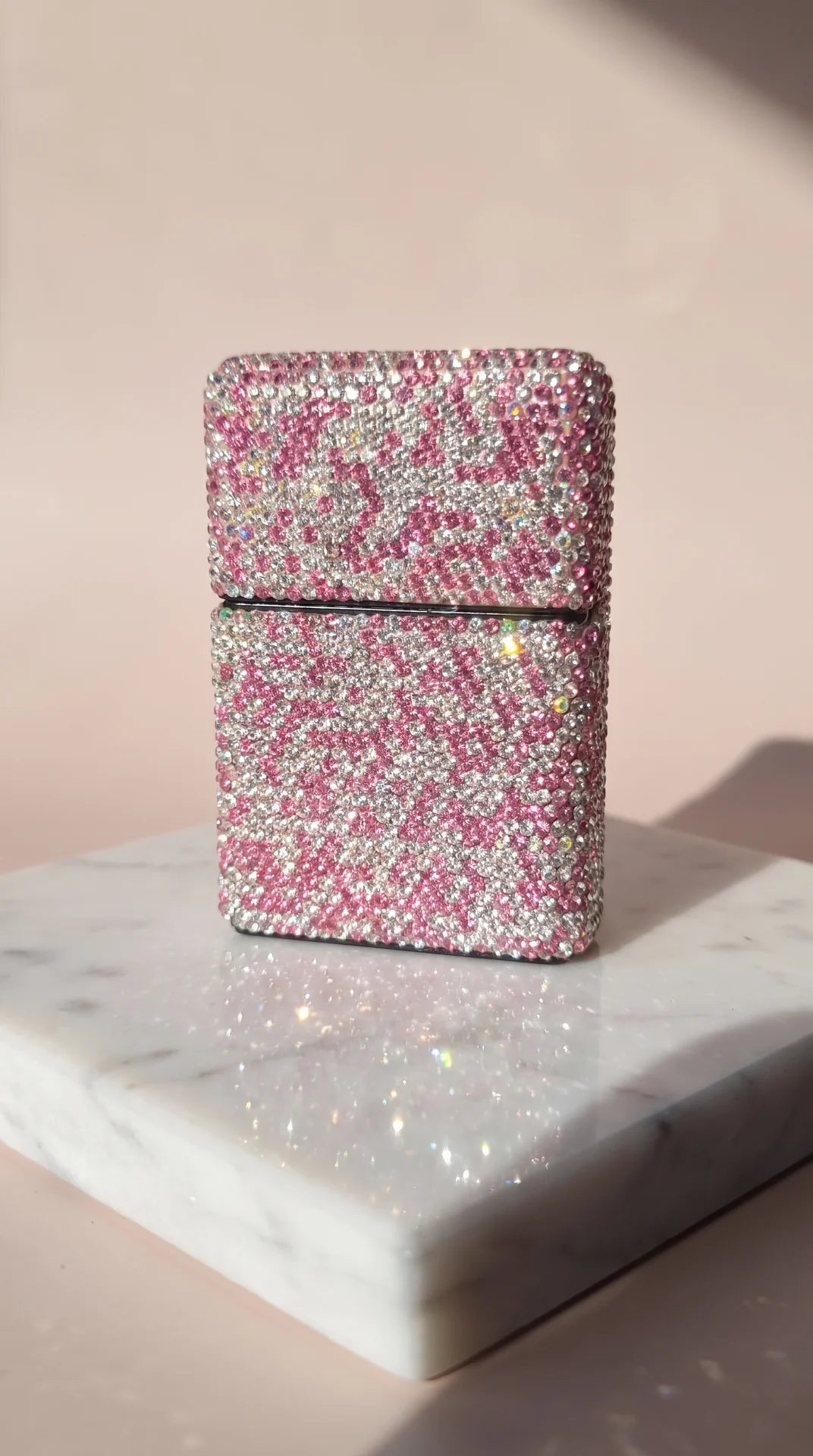 Stainless Steel Crystal Cigarette & Card Case