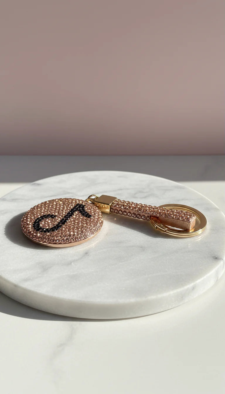 Bubble TikTok Symbol Crystal Key Ring & Bag Charm