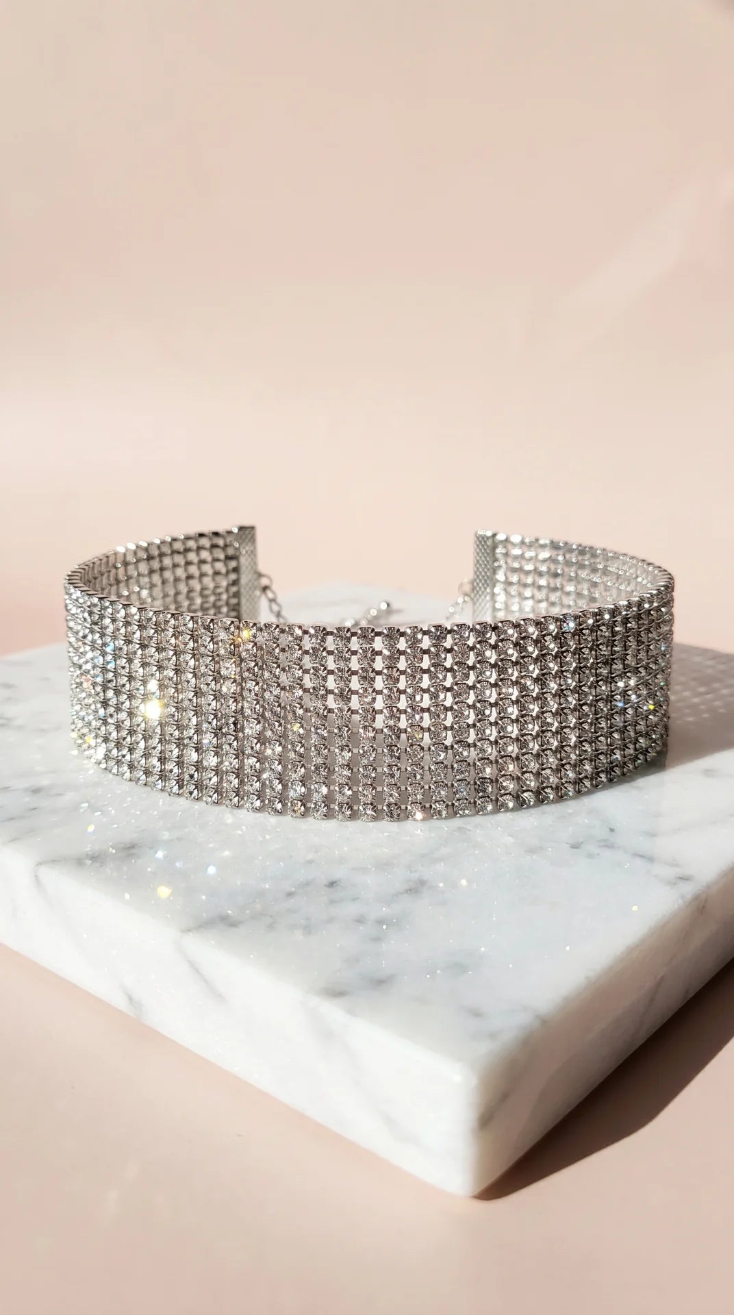 Rhinestone Crystal Choker Necklace