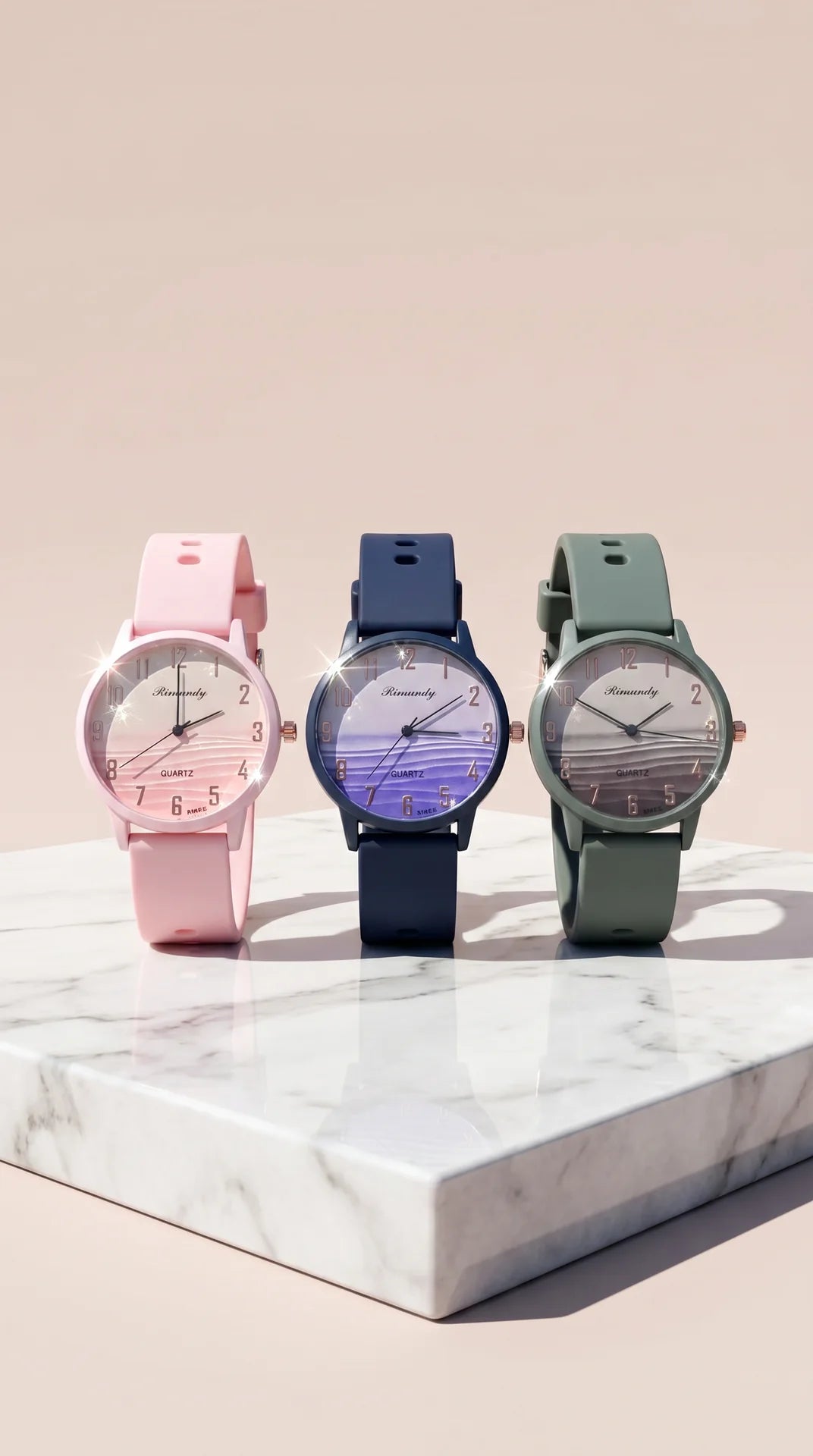 Silicone Strap Quartz Movement Watch
