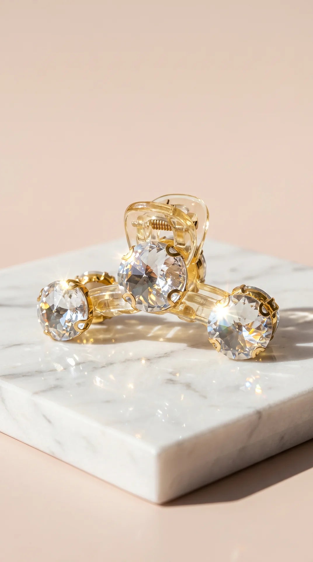 Crystal Mini Hair Claw Clamps Pack of 12