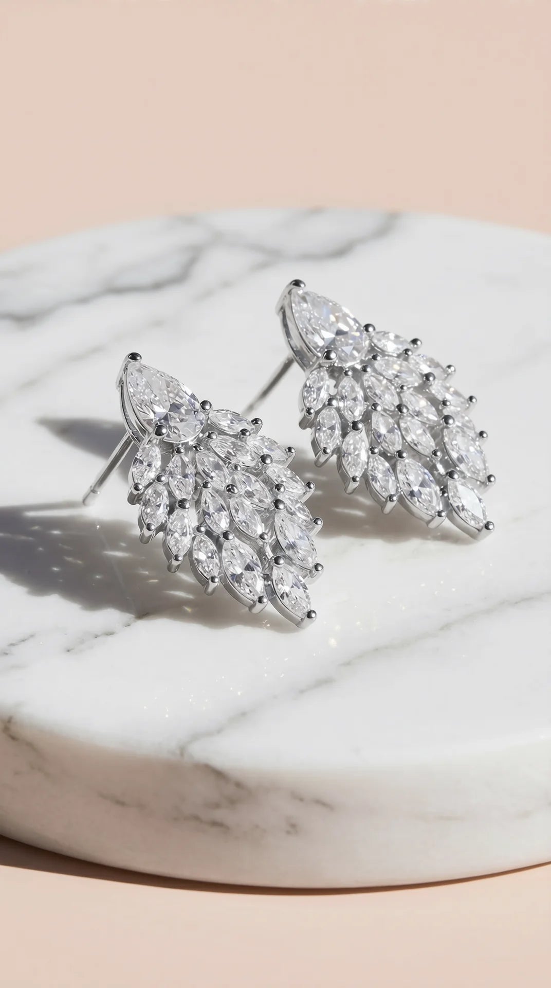 Teardrop Crystal Stud Earrings