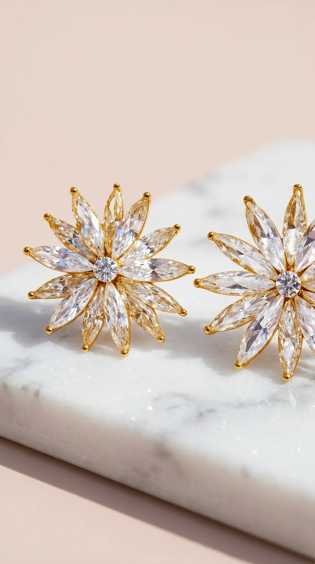 Starburst Statement Crystal Stud Earrings