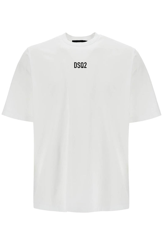Dsquared2 white cotton t-shirt with dsq2 logo