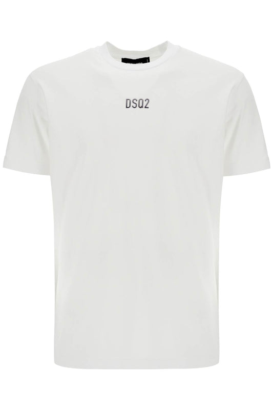 Dsquared2 white cotton t-shirt with embroidered logo