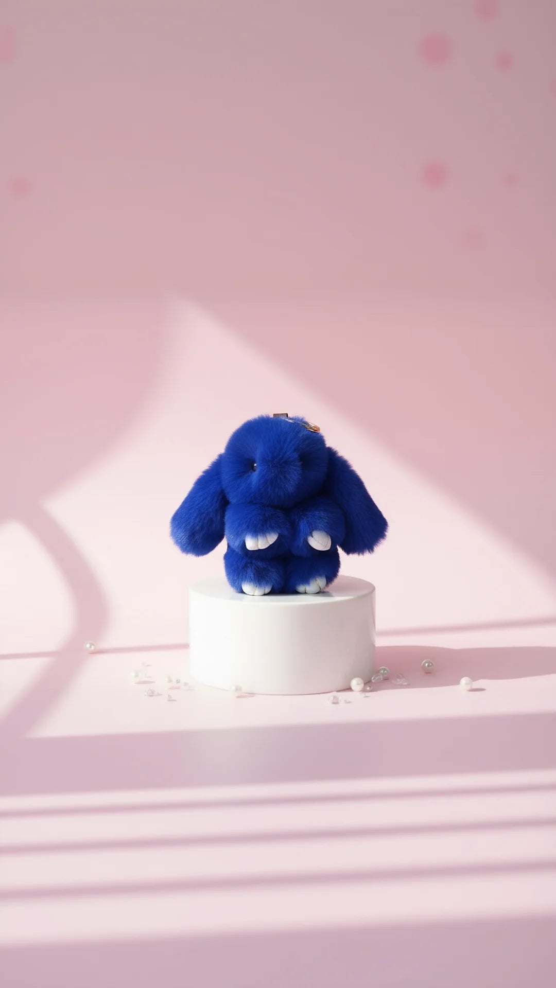 Plush Fluffy Bunny Rabbit Key Ring & Bag Charm