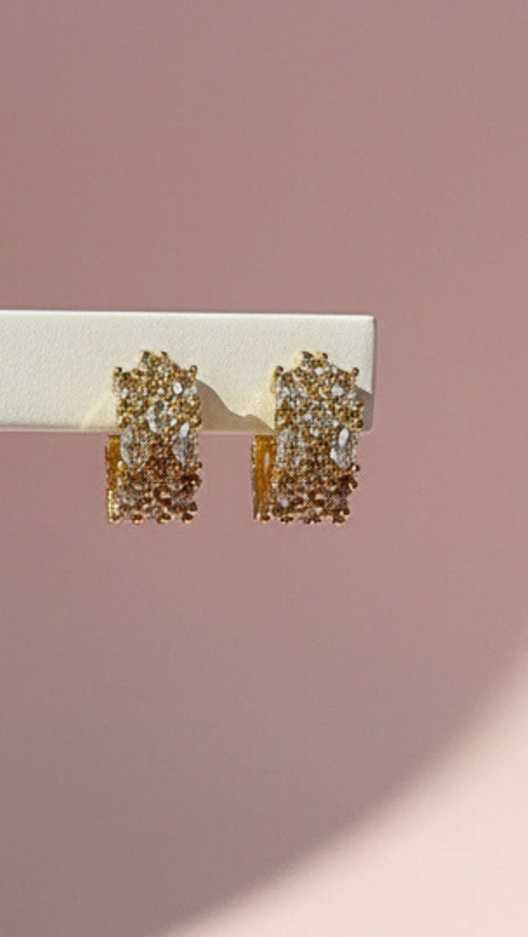 Crystal Huggie Hoop Earrings