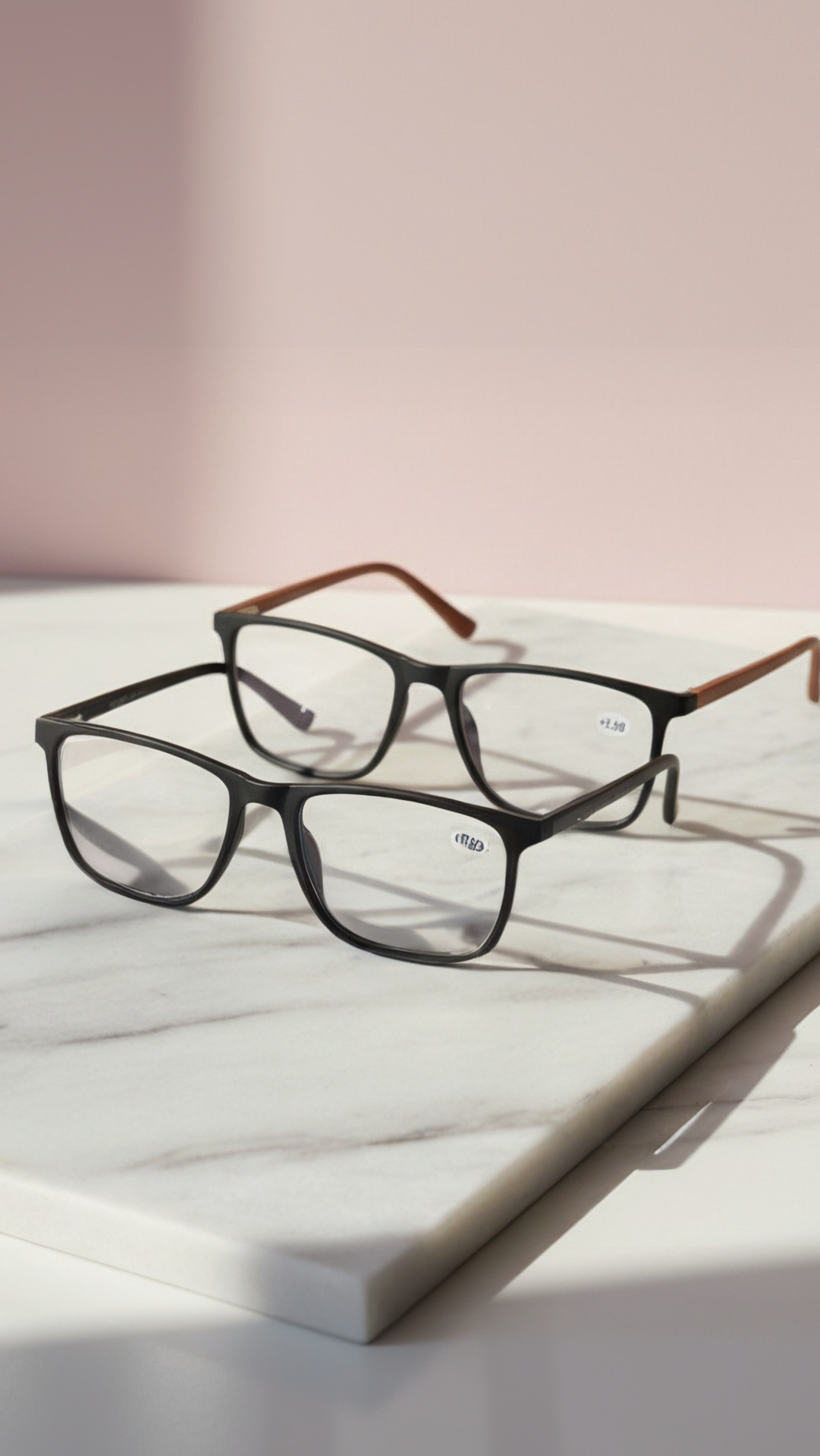 Rectangular Full Rim Unisex Matte Reading Glasses