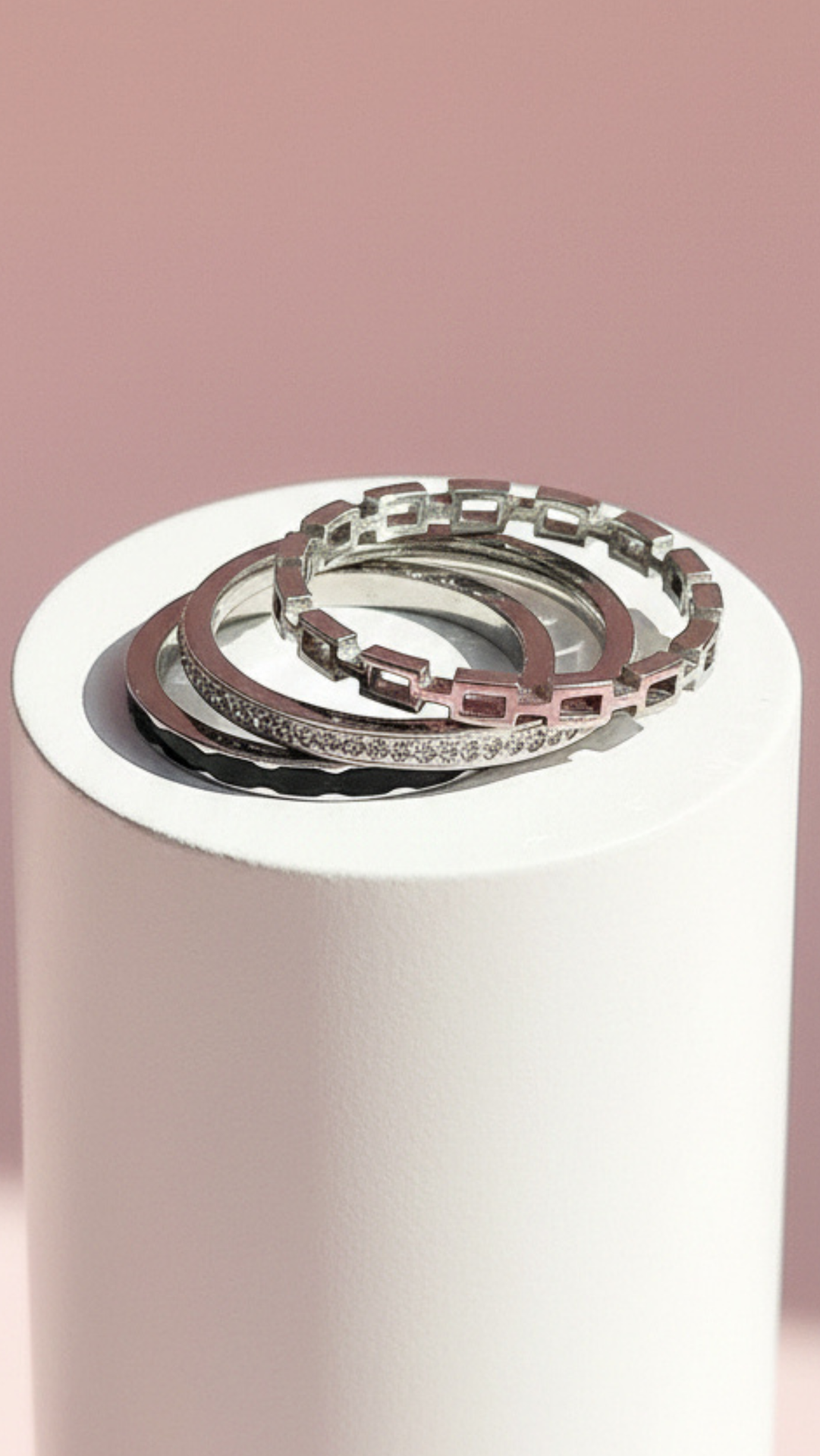 Waterproof Pack Of 24 Gold Plated Black Crystal Stacking Rings