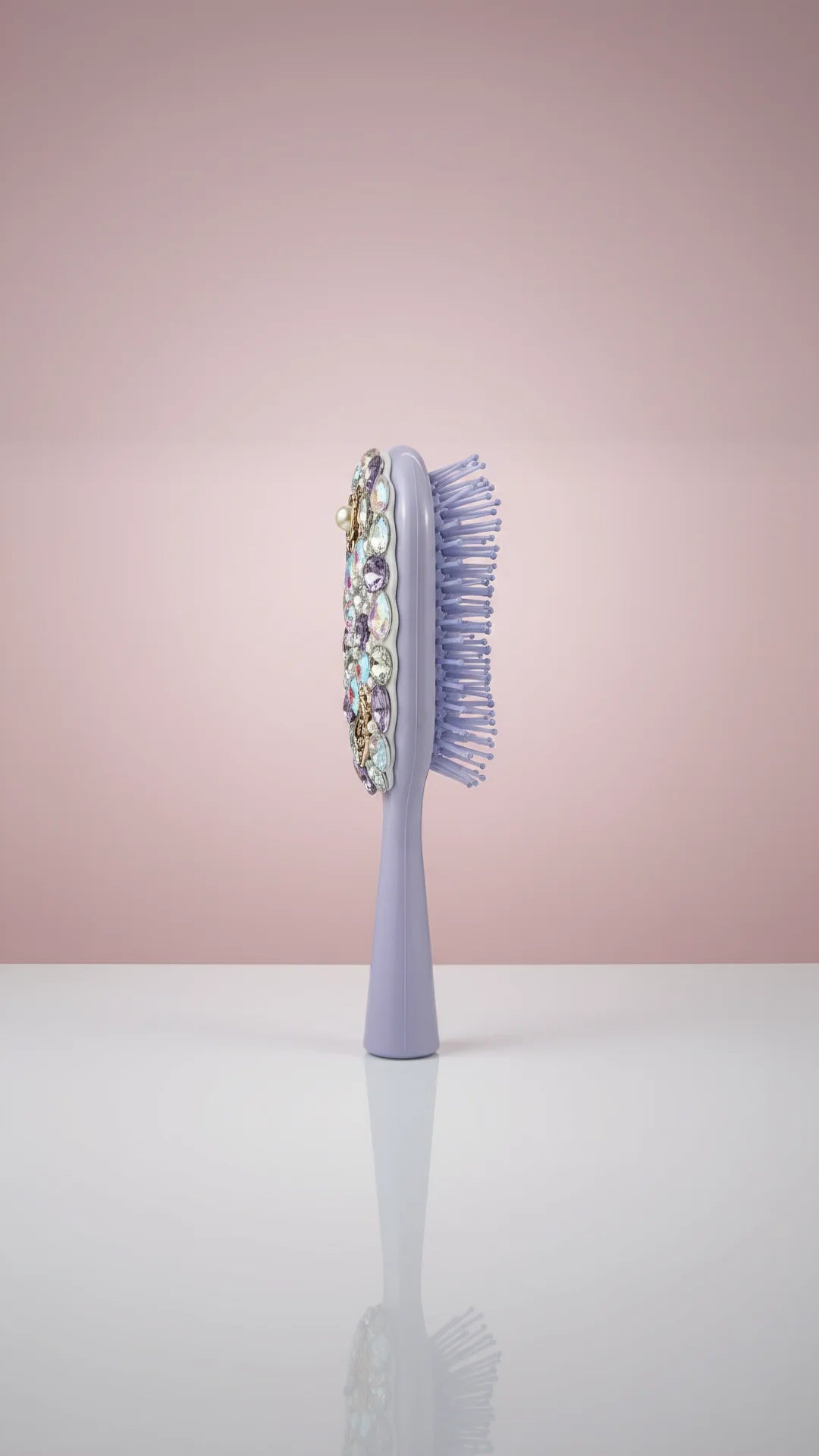 Crystal Paddle Oval Large Hair Brush