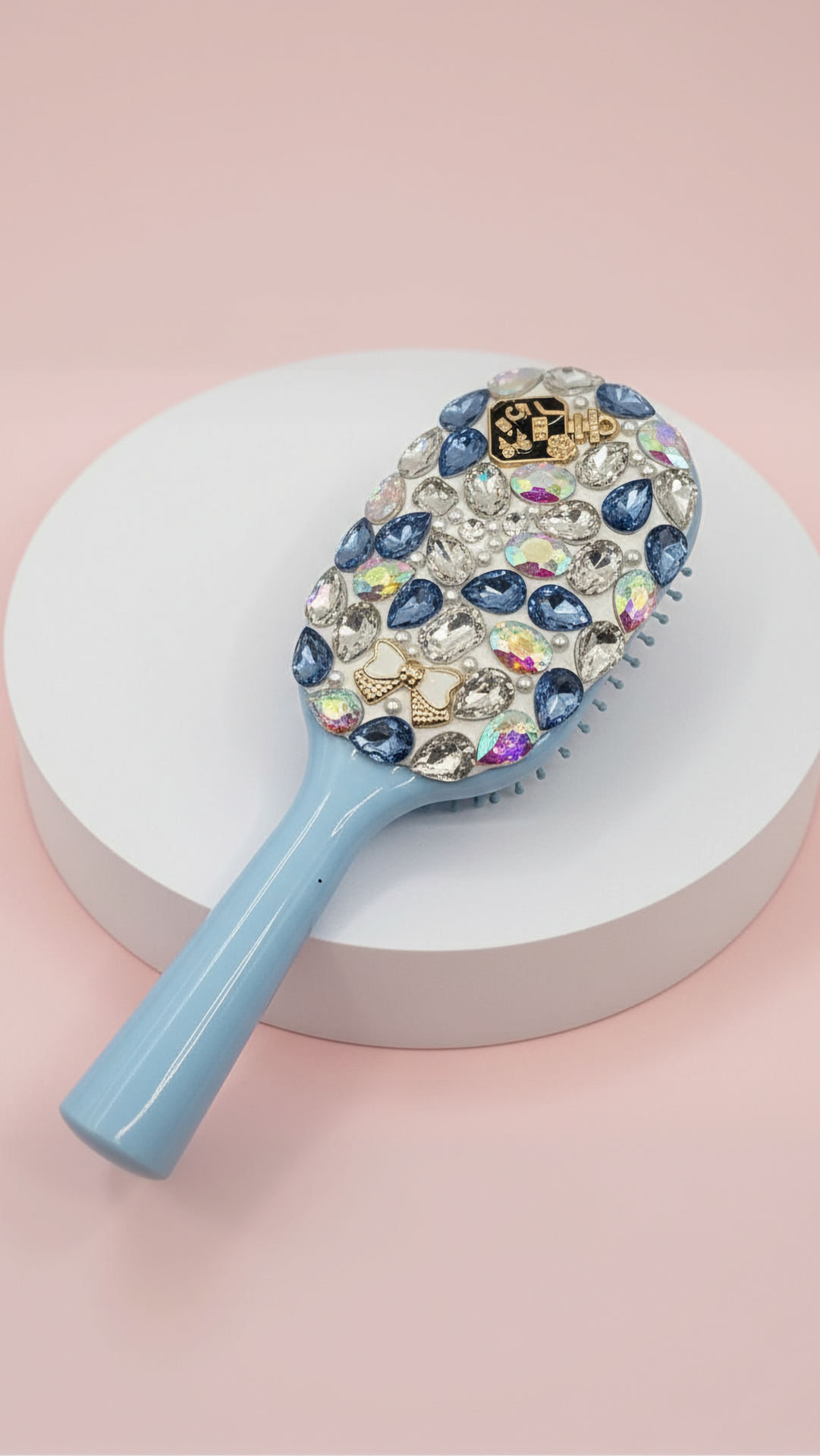 Crystal Paddle Oval Large Hair Brush