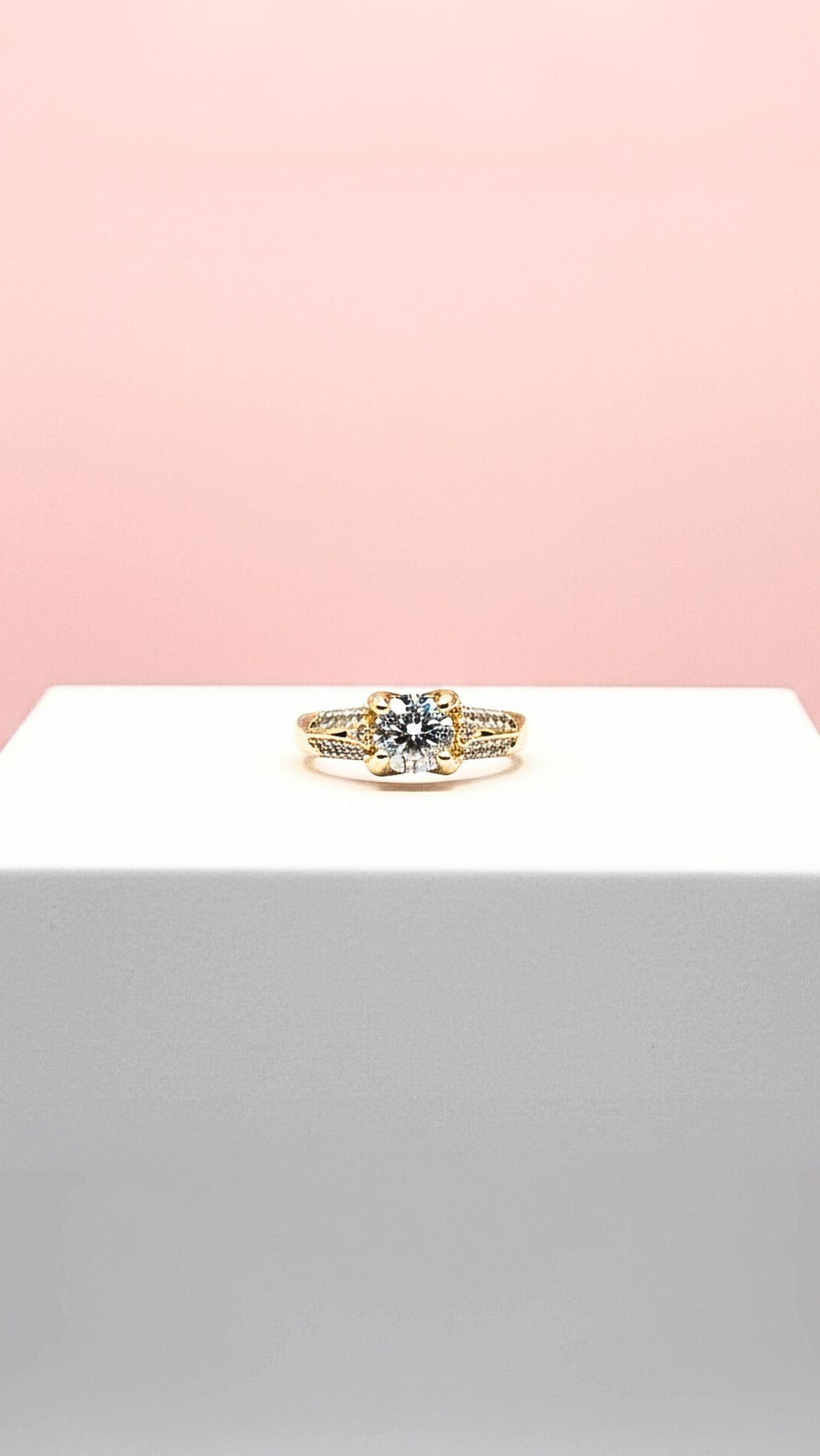 Gold Claw Set Crystal Rings Set Of 12