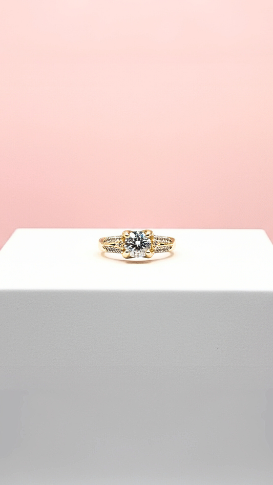 Gold Claw Set Crystal Rings Set Of 12