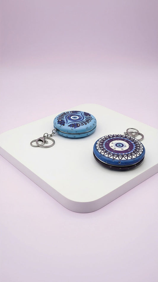 Evil Eye Compact Mirror Keyrings Pack of 12