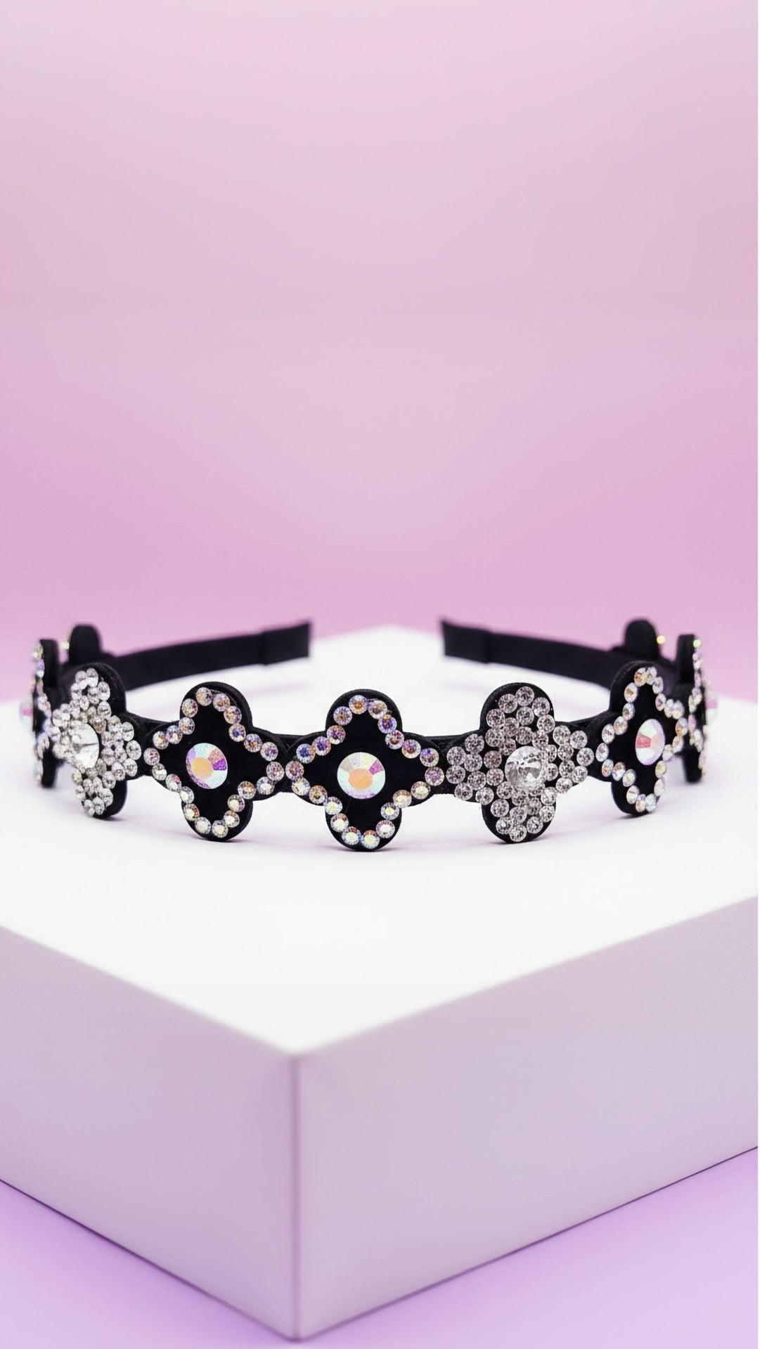 Women’s Clover Crystal Statement Headband & Hair Band