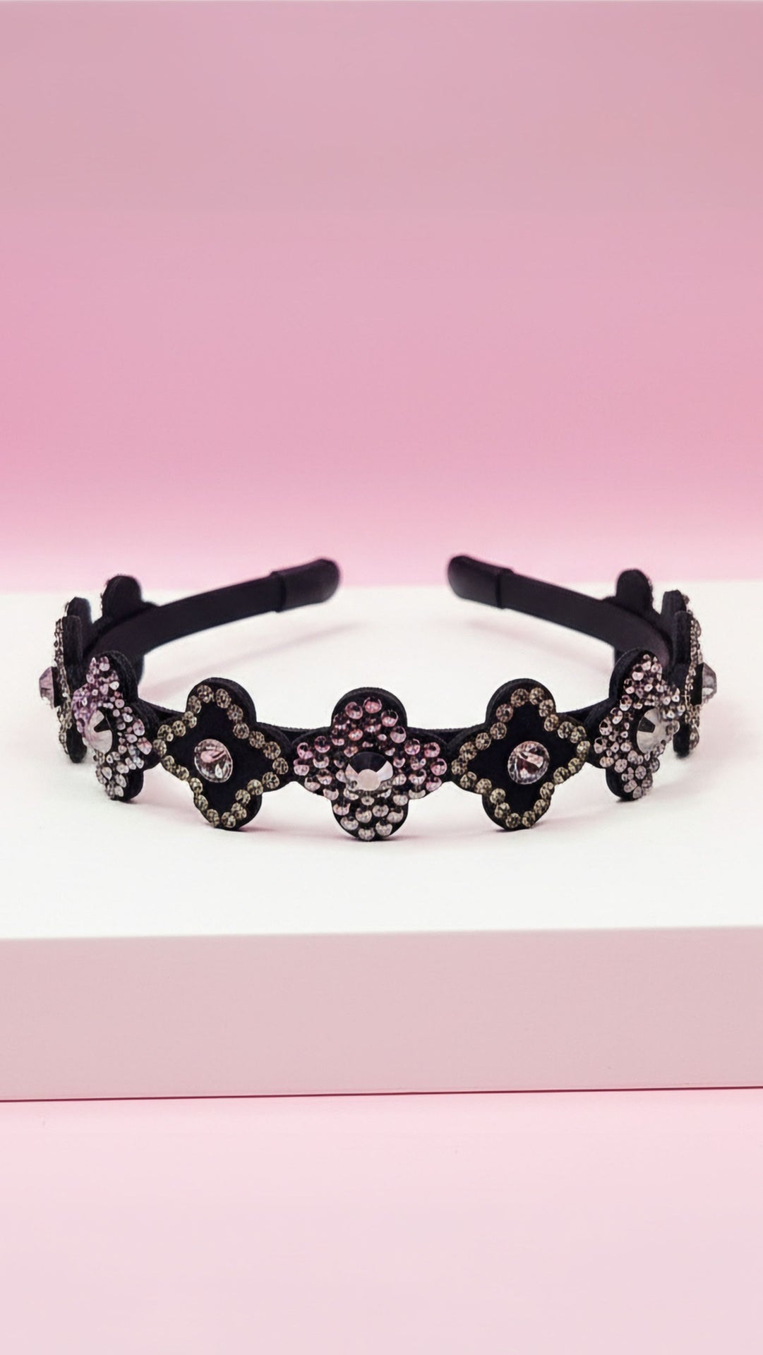 Women’s Clover Crystal Statement Headband & Hair Band