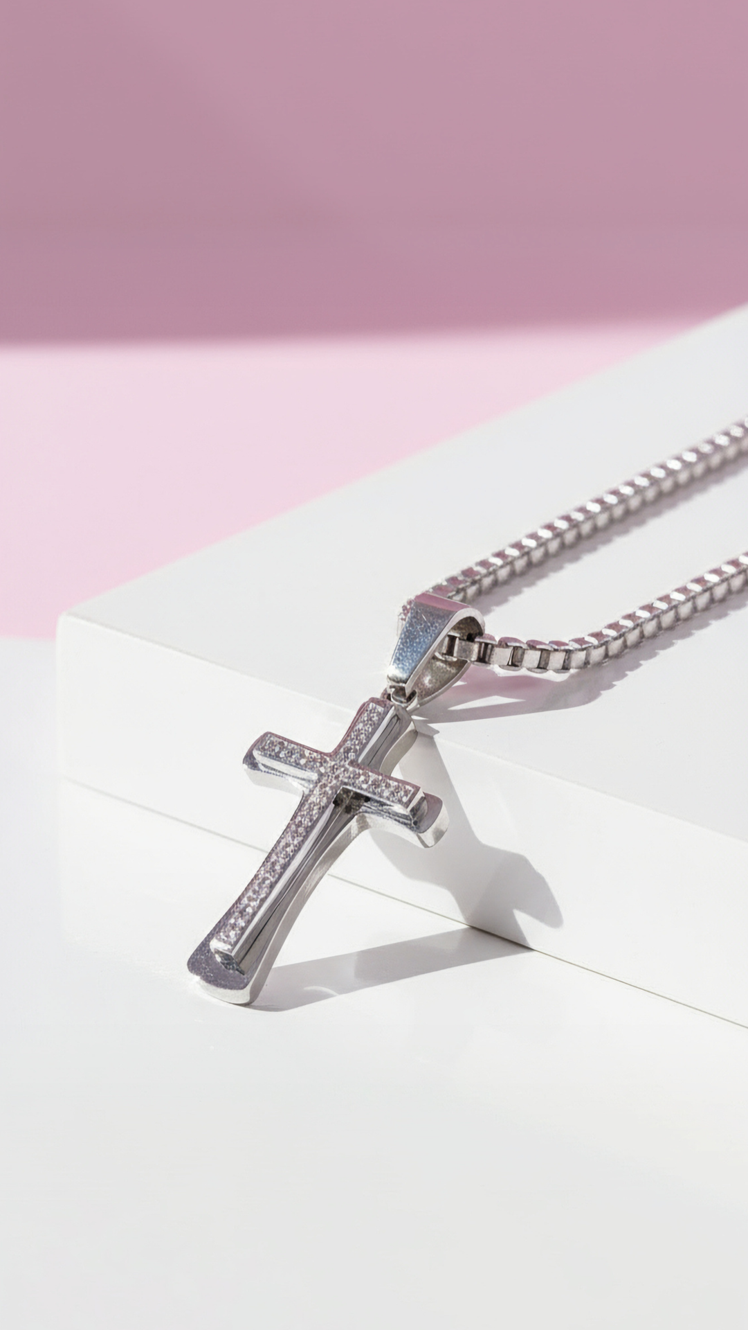 Crystal Cross Symbolic Pendant Necklace