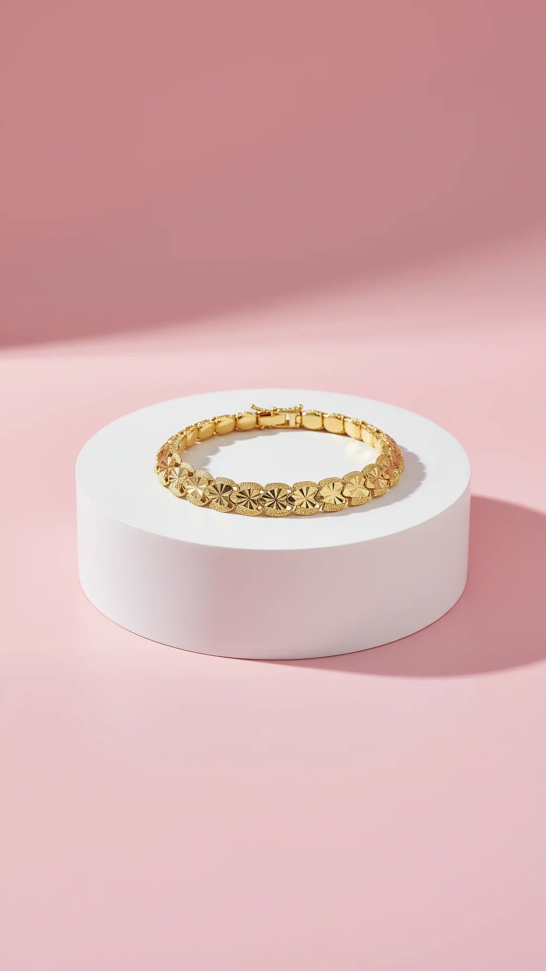 Waterproof 24k Gold Plated Geometric Link Bracelet