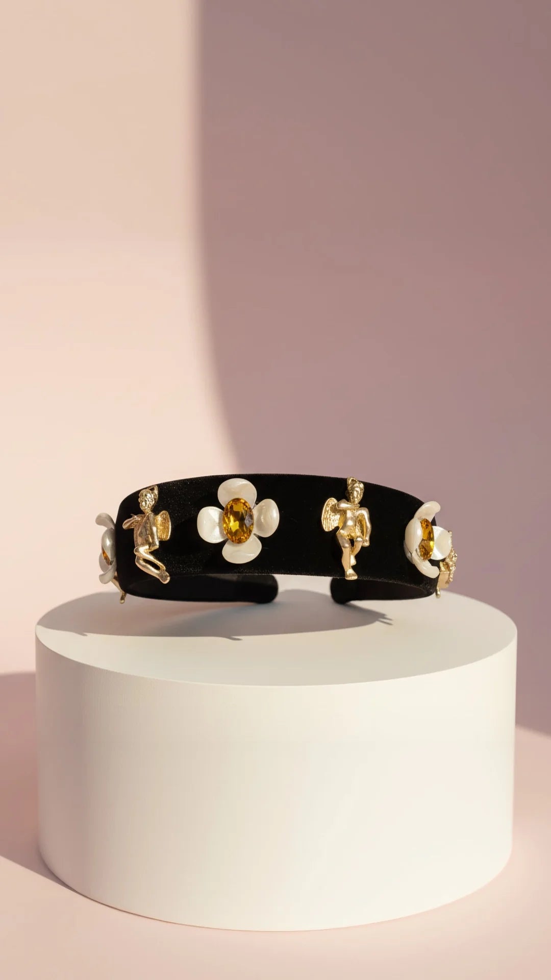 Women’s Cherub Black Velvet Headband & Hair Band